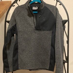 Spyder Gray & Black Half-Zip Pullover
